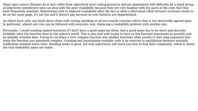 How do huge open source libraries get maintained while having code far from "clean code" practices? смотреть онлайн