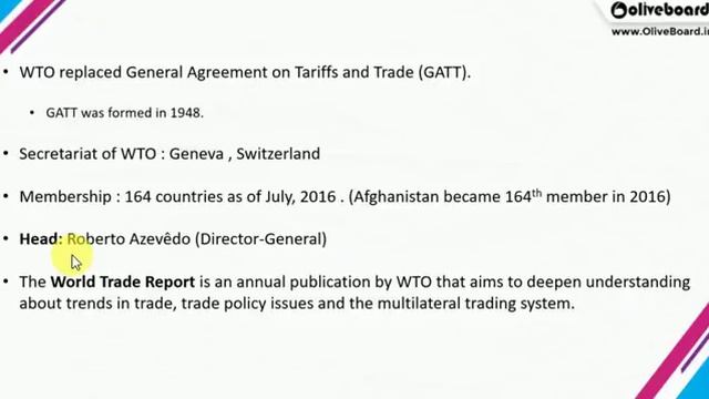 World Trade Organization | Banking Awareness 2018 | SBI PO 2018 | NABARD Grade A 2018 | RBI Grade B смотреть онлайн
