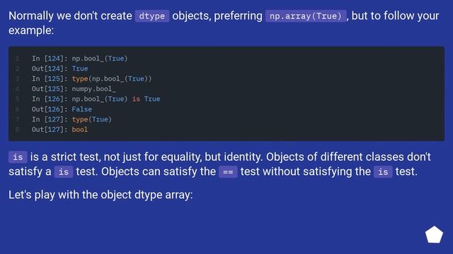 How exactly does the behavior of Python bool and numpy bool_ differ? смотреть онлайн