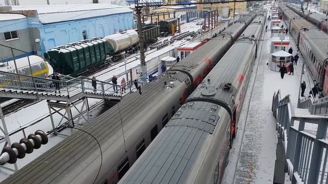 #Россошь. Погода. 22.12.2018 СНЕГ И ЖД ВОКЗАЛ :) смотреть онлайн