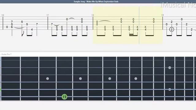 Guitar TAB (Sungha Jung) Wake Me Up When September Ends - Green Day | Tutorial / Sheet / Lesson #iM смотреть онлайн