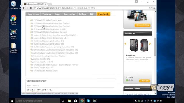 RC Logger NovaX 350 - R8 Firmware Update v1.1.1 смотреть онлайн