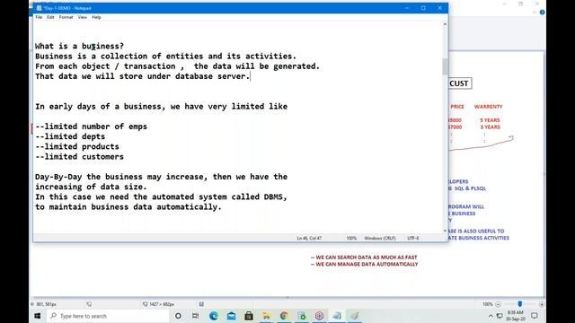 ORACLE 19c tutorials || Demo - 1 || by Mr. Dinesh On 30-09-2020 @8AM смотреть онлайн