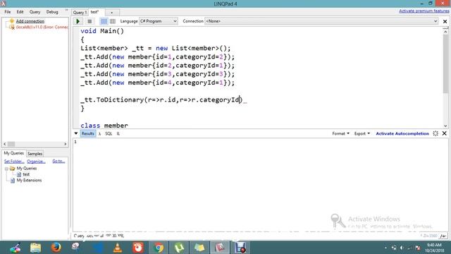 Convert Linq Query Result to Dictionary смотреть онлайн