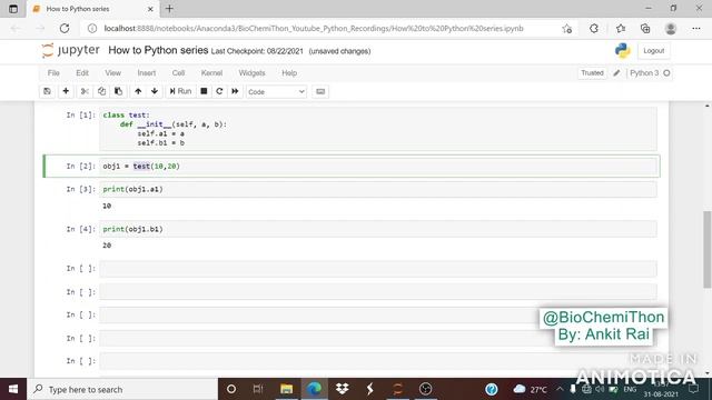How to initialize an Object's Attributes in Python | Python for Beginners in Hindi смотреть онлайн