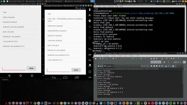 Chat Application in Android , Python , Java and more смотреть онлайн