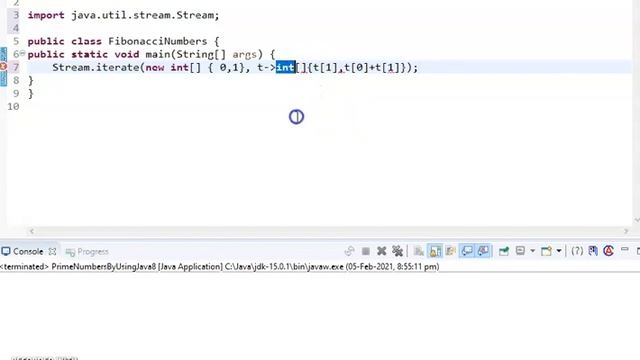 java8 program to print Fibonacci series ? смотреть онлайн