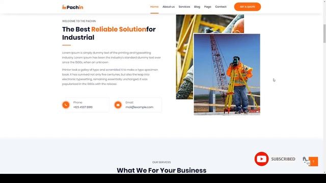 Pachin - Industry amp Factory WordPress Theme смотреть онлайн
