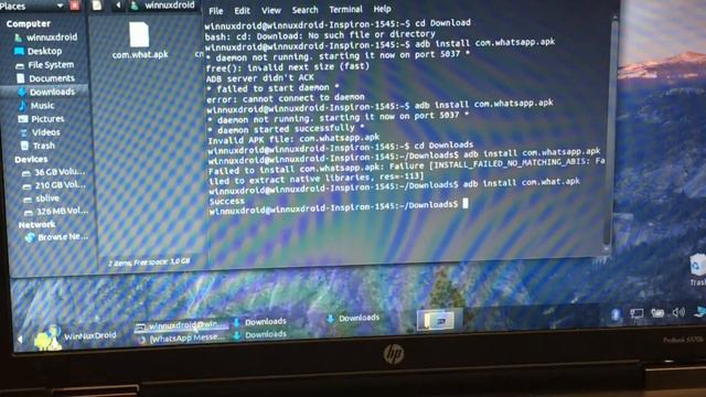 Lindroid OS 64 - v1.4 - WinNux Desktop - Worlds only distro with 2 Android build in смотреть онлайн
