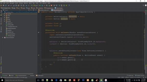 Android App Development Tutorial 16: OnTouchListener And Motionevent