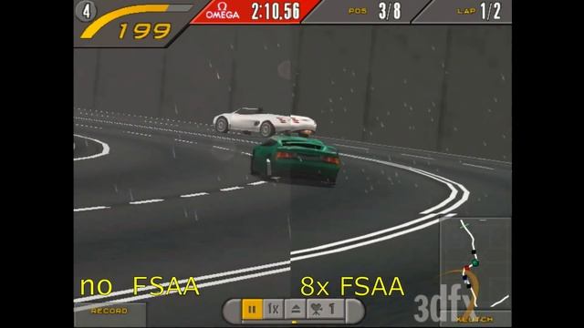 Need for Speed II SE - 3dfx Voodoo 5 6000 AGP Full-Scene Anti-Aliasing (FSAA) comparison смотреть онлайн