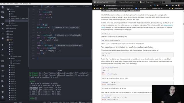 Optimizing Serial Code in Julia 1: Memory Models, Mutation, and Vectorization смотреть онлайн