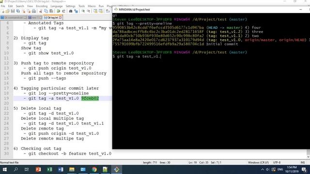 Introduction to git tag commands смотреть онлайн