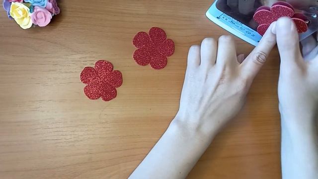 Роза из глиттерного фоамирана / Быстро и просто / Украшение для волос / DIY смотреть онлайн