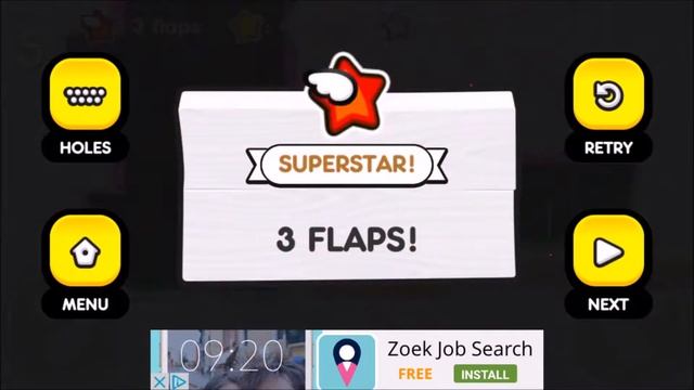 Flappy Golf 2 - Portal Land SUPERSTAR Holes 1-9 Walkthrough смотреть онлайн