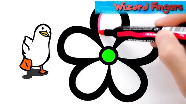 ✨Нарисовать Цветочек Маркером/Draw A Flower With A Marker/Dibujar Una Flor Con Un Marcador. смотреть онлайн