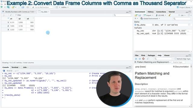 Modify Numbers with Comma as Thousand Separator in R (2 Examples) | gsub(), lapply() & as.numeric() смотреть онлайн