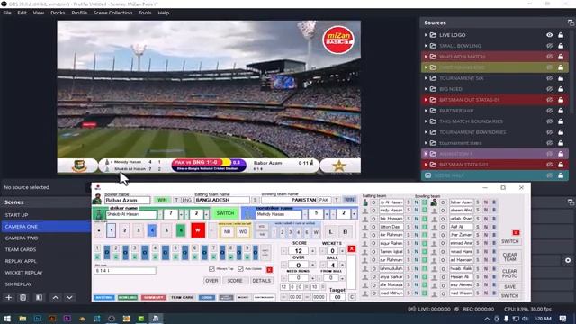 Full Automated Cricket Scoreboard Software | OBS Studio Cricket Scoring Systems