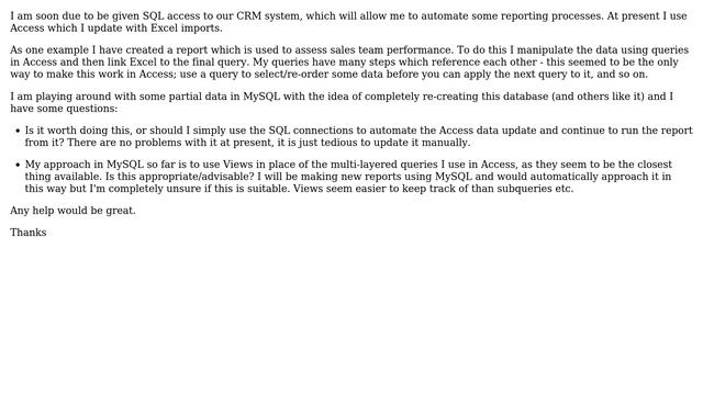 Databases: Moving Reporting Processes from Access to MySQL смотреть онлайн