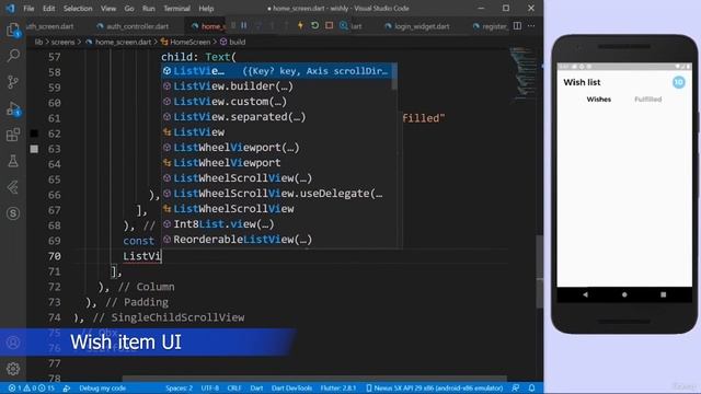 Make Wishlist App Using Flutter & Firebase | Flutter App 10 | Backslash Code @flutterdev @Firebase смотреть онлайн