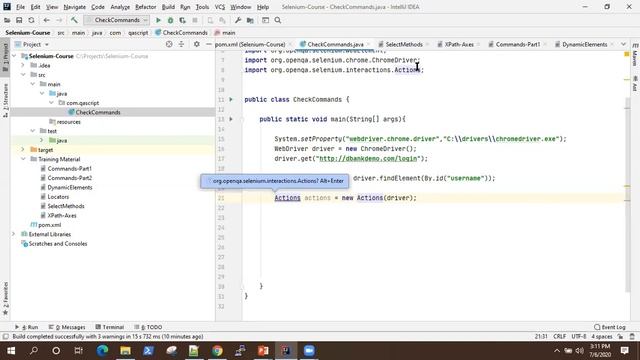 Selenium Automation Framework Tutorial - Handling Mouse & Keyboard events with Actions class смотреть онлайн
