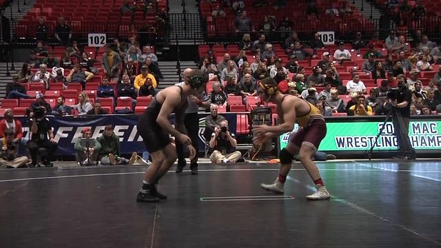 2020 MAC Wrestling Championships - 141 lb. weight class match смотреть онлайн