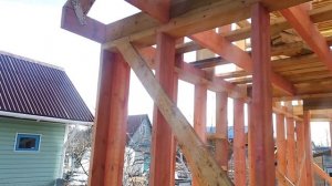 Ломаная крыша. Каркасная баня своими руками часть 4.