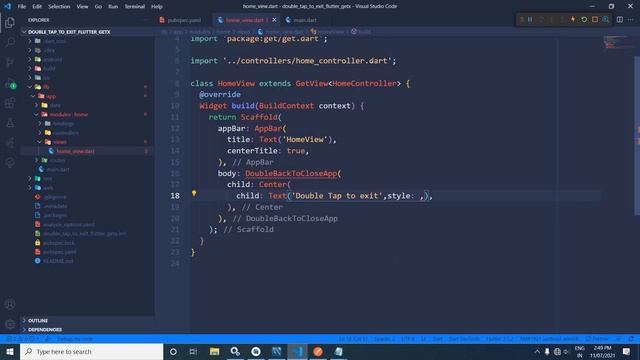Double Tap to Exit App in Flutter || Flutter || GetX смотреть онлайн