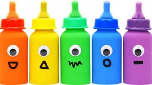 Для малышей мультики АСМР. Кинетический песок. Бутылочка для младенца