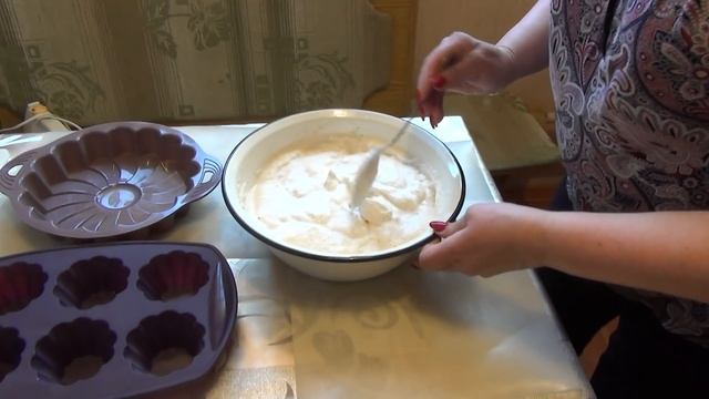 Творожно - банановая запеканка - суфле. Домашняя выпечка, легко и просто. смотреть онлайн