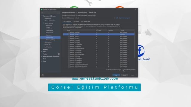 Flutter 2 Güncel Kurulum Video 3 Android Studio ve Sdk Kurulumları смотреть онлайн