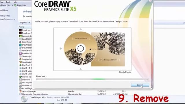 Tutorial Cara Uninstal CorelDRAW X5 смотреть онлайн