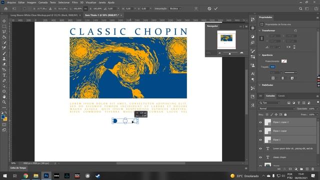 Streetwear Design - Long Sleeve Chopin | Adobe Photoshop 2023 смотреть онлайн
