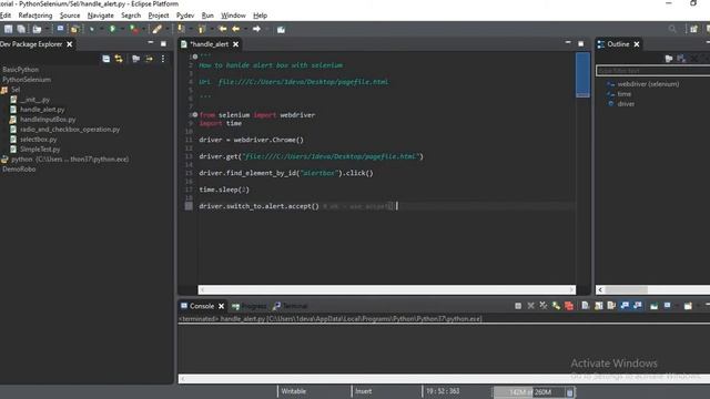Selenium With Python | Selenium | How to handle alert box смотреть онлайн
