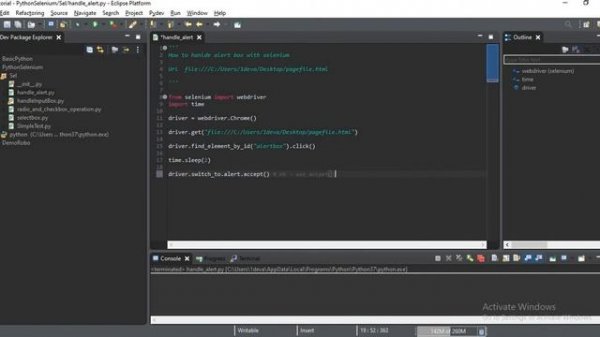 Selenium With Python | Selenium | How to handle alert box