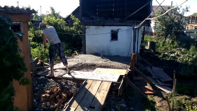 Заливка фундаментной плиты под баню смотреть онлайн