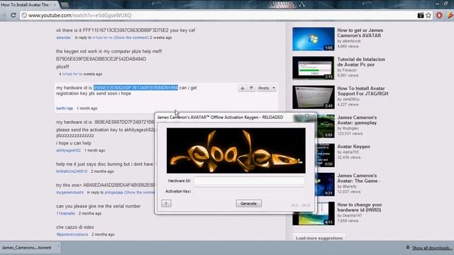 james camerons avatar the game hardware id activation смотреть онлайн