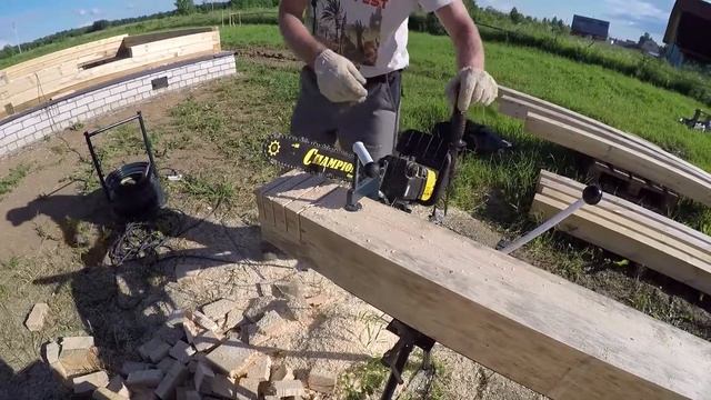 самодельный станок, для запилки чашек в брусе смотреть онлайн