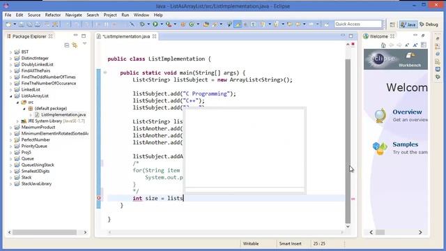 Data Structure : List as ArrayList смотреть онлайн