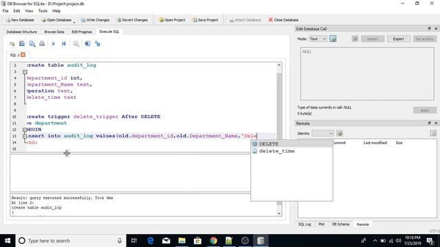 Delete Trigger in SQL/Database смотреть онлайн