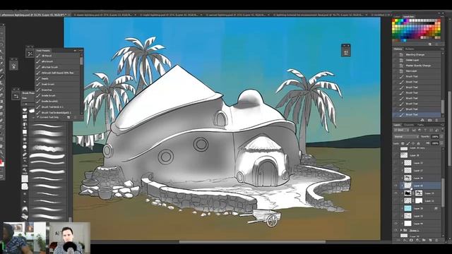 How to Add Light to Your Illustration in Photoshop with Godwin Akpan смотреть онлайн