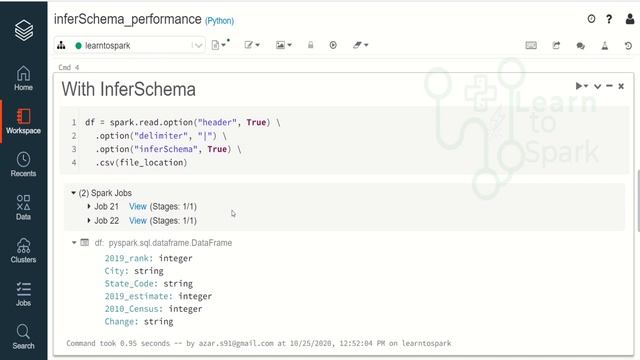 Spark Optimization with Demo | Performance Testing - InferSchema | Session 1 | LearntoSpark смотреть онлайн