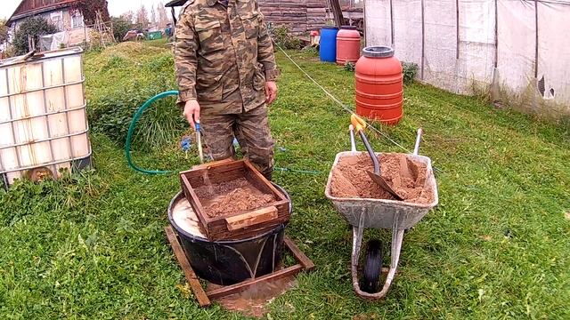Птичник - штукатурим стены, моем песок // Птичник из арболита
