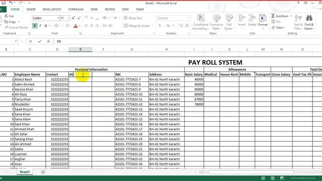 Pay Roll System in MS EXCEL ( Part 1) смотреть онлайн