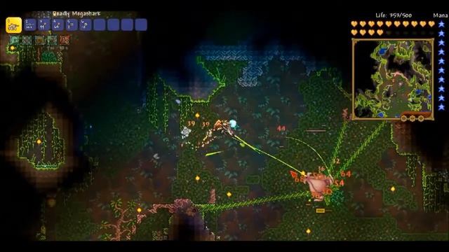 Terraria Plantera With Megashark смотреть онлайн