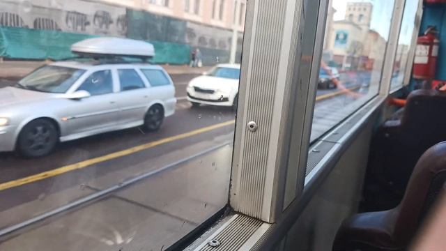 Поездка на трамвае БКМ-60102, борт. #064, марш. Заказной (С днем рождения Андрей) (08.10.23) Часть смотреть онлайн
