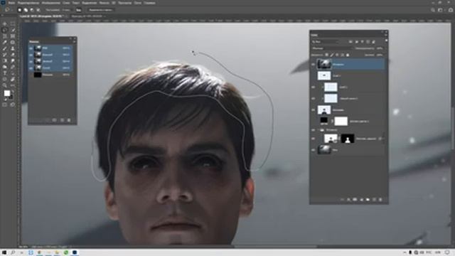Косплеер + окружение в Photoshop смотреть онлайн