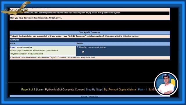 Learn Python MySQL Complete Course |Step By Step| Getting Started |Ponnuri Gopie Krishna |Part-1 смотреть онлайн