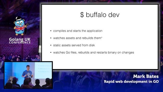 Golang UK Conference 2017 | Mark Bates - Buffalo: Rapid Web Development in Go смотреть онлайн