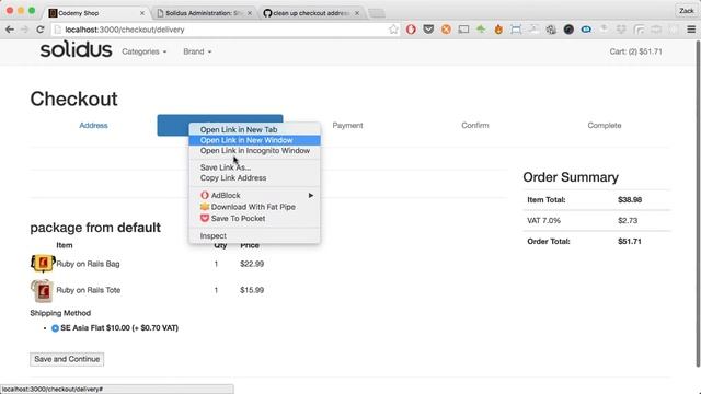 Solidus eCommerce: Checkout Address Step and Shipping / Tax Calculation смотреть онлайн